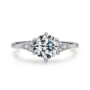 JZ1466 Großhandel Stapel-Versprechensring mit Zirkonia-Stein Anillo De Mujer aus reinem 925er Sterlingsilber Schmuck Damen Verlobungsring - Product Image 1