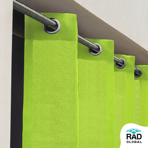 2in1 Waterproof Outdoor Curtain 260 GSM Lime Grass with Fresh Vibrant Green Tones for Modern Patio <b>Privacy</b> Sun Protection - Product Image 4