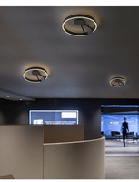 JYLIGHTING Design Plafonnier à LED à intensité variable dans le salon, chambre à coucher, restaurant, balcon, lampe ronde moderne de créateur