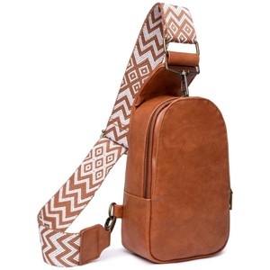 Sacs à bandoulière en cuir PU pour femmes OEM avec fermeture éclair et sangle réglable pour usage extérieur - Product Image 1