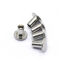 Rivets semi-tubulaires en acier inoxydable 304, tête ronde polie, 3 mm, 4 mm, 5 mm, norme ISO, pour usage industriel