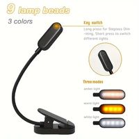 Lampe de lecture LED pliable portable avec boîtier en plastique, lumière blanche pour la chambre à coucher - Lampe de nuit pour tablette/bureau