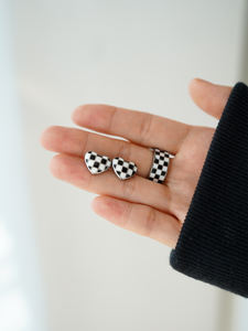 Collar con Colgante de Acero Inoxidable 316L Vintage con Diseño de Corazón en 3D y Tablero de Ajedrez, Chapado en Oro PVD, Cadena Moderna, Unisex, para Regalo - Product Image 5