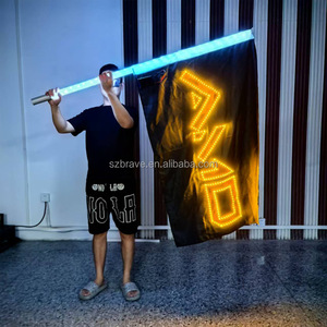 Logo personnalisé service VIP bannière éclairée rechargeable drapeau LED support de sac à dos publicité drapeau rougeoyant pour bar salon boîte de nuit - Product Image 4