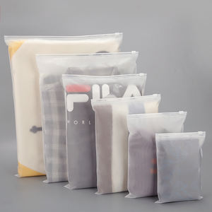 pvc/eva/pp custom bag ziplock frosted plastic zipper apparel clothing packaging bag
