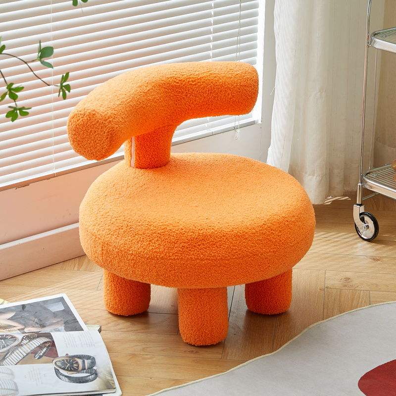 Tabouret C Lamb [Petite taille, amovible et lavable] Orange vif