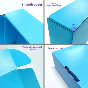 Caja de cartón con diseño de avión, impresión a color en ambos lados, caja de embalaje negra para envíos rápidos, caja de papel de regalo cuadrada rosa con puntos. - Product Image 3