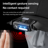 Luz LED para Gorra Manos Libres, Recargable por USB, con Sensor de Movimiento, para Acampar al Aire Libre, Pescar y Trabajar