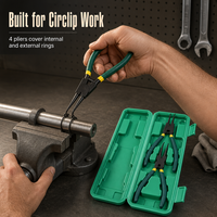 Circlip Pliers Set Internal External Snap Ring Pliers Straight Bent Jaw Retaining Ring Tool for Auto Repair