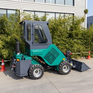 Mini Cargadora Telescópica con Cabina Cerrada, Cucharón de 0.3m3, Carga de 500kg, Cargadora Compacta de Ruedas para Remoción de Nieve y Limpieza de Patios - Product Image 2