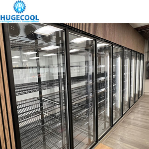 ตู้แช่เย็น/ตู้แช่แข็งสแตนเลสแบบสั่งทำขนาดใหญ่ยี่ห้อ Hugecool พร้อมประตูกระจกและชั้นวาง - Product Image 3