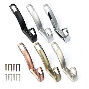 Grand crochet mural en alliage de zinc, style moderne et épuré, pour armoire, crochet européen pour manteau, crochet simple, plusieurs couleurs au choix - Product Image 1