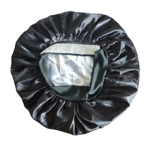 Free Sample Custom Shiny Bling Diamond Satin Rhinestone Bonnet With Logo <b>Glitter</b> Bonnets Promotion Gift - Product Image 2