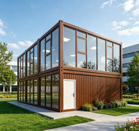 Bureau modulaire en conteneur, bâtiment préfabriqué, conteneur détachable, maison complète en conteneur, maison portable empilable, espace de travail commercial