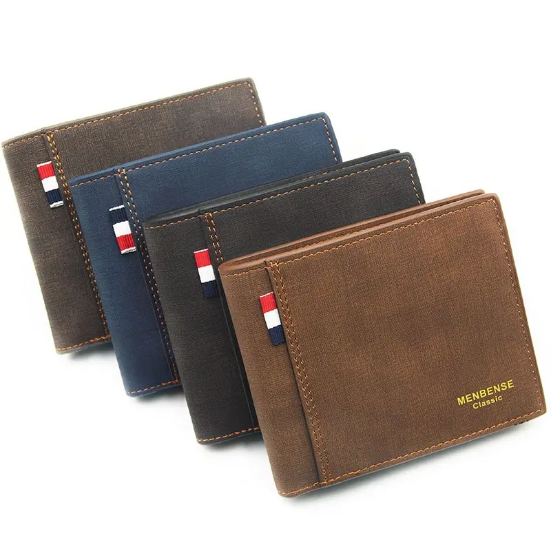 Toptan Retro tarzı cüzdan sıcak satış rahat çanta erkek cüzdanı yüksek kalite Pu deri cüzdan