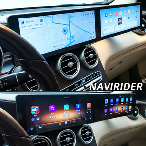 Pour Mercedes Benz Classe C W205 GLC X253 C180 C200 C220 C300 C350 Android Double Écran Carplay GPS Voiture Stéréo Autoradio - Product Image 1