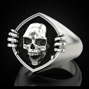 Anello Gotico Vintage con Teschio per Uomo, Stile Punk, Anello di Tendenza, Accessorio per Feste e Uso Quotidiano - Product Image 2