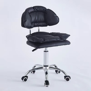 Upholstered Desk With Back in Modern Minimalist Style Learn Chair Rotary Nail <b>Table</b> Lift Chair - Product Image 2