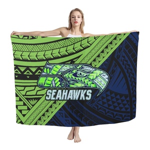 Paréo de plage imprimé fleurs, Sarong personnalisé, vêtements de plage, motif Floral - Product Image 1