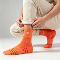 Chaussettes de sport personnalisées avec logo, semelle coussinée, compression de la voûte plantaire, antidérapantes, respirantes, pour la course à pied, la randonnée, l'entraînement et le quotidien