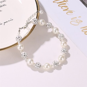 Premium Sweet <strong>Bracelet</strong>, Delicate Pearl Diamond Ball Beaded Design, Minimalist High-grade Daily Ornament for Ladies - Product Image 3