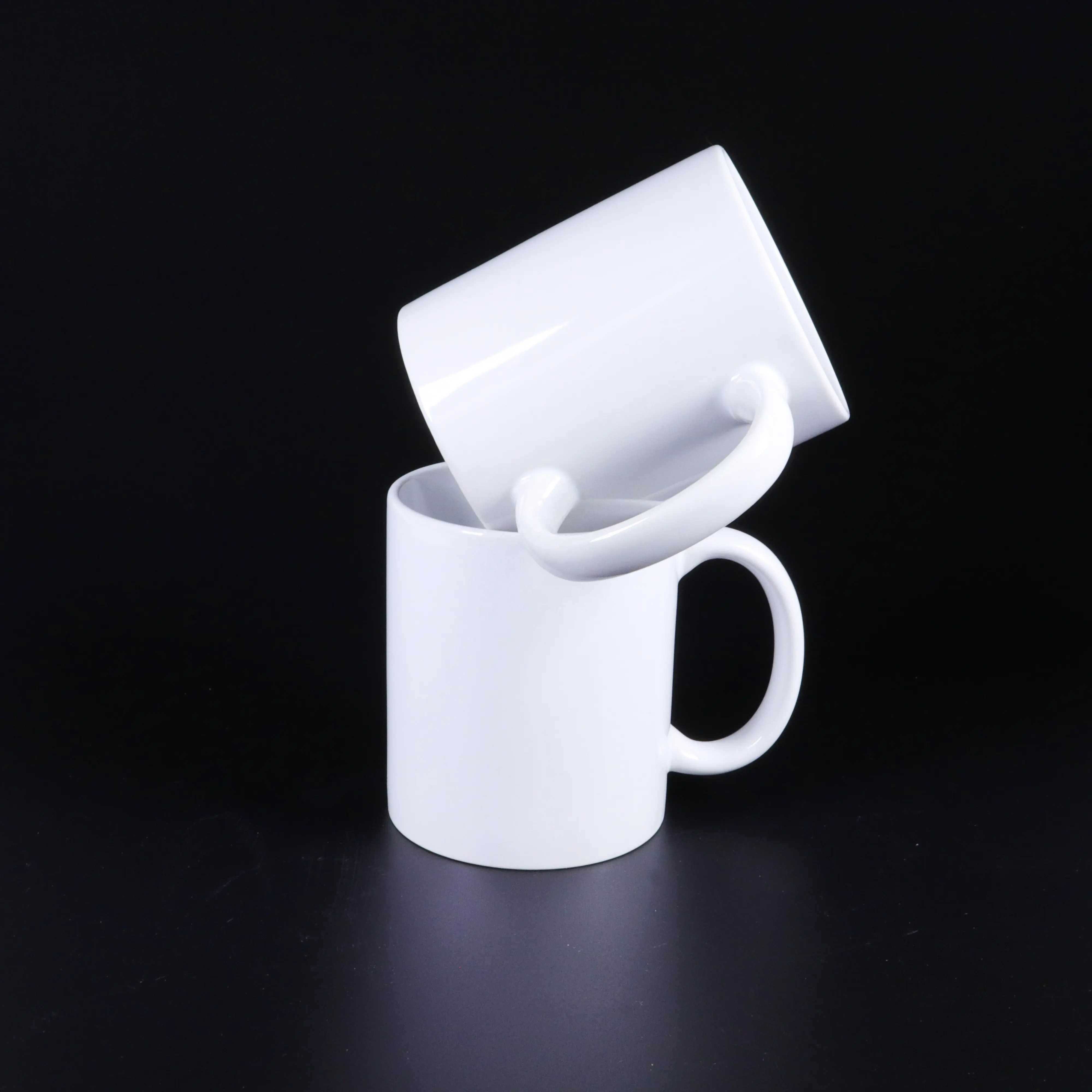 ऑनलाइन बेचने के लिए अद्वितीय उत्पाद 11 ऑउंस सब्लिमेशन ब्रेकफास्ट कप 350 एमएल गर्म प्यारा सिरेमिक कॉफी, हिला करने में आसान मग कप सिरेमिक