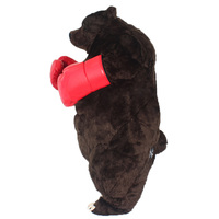 Costume de mascotte gonflable géant en peluche Ours Boxeur 2m 2.6m 3m, tenue de mascotte d'ours en fourrure marchable pour événements festifs et cosplay adultes