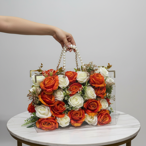 Hot Sale New Rectangle Transparent Acrylic Multi-functional <strong>Folding</strong> Portable Flower <strong>Box</strong> Pearl Handle Rose <strong>Storage</strong> Gift <strong>Box</strong> - Product Image 4