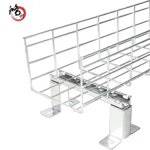 2" 4" 6" High 2" to 24" wide 2"Depth Straight Galvanized Iron Wire Mesh Cable Tray welded mesh cable management system