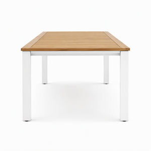 Tables de salle à manger d'extérieur résistantes aux intempéries en teck de Birmanie et en alliage d'aluminium pour villa, hôtel, cour - Product Image 3