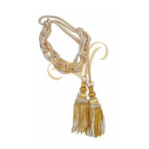 OEM ODM-Borlas de alambre de lingote de alta calidad, el mejor Material, flecos metálicos dorados - Product Image 4