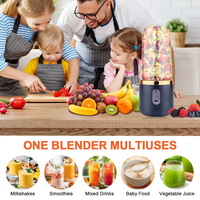 Mini Blender Mixeur Portable pour Smoothies 400ml, Presse-Agrumes Personnel USB, Petit Mixeur de Fruits
