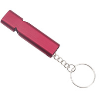 Sifflet de survie d'urgence portable en alliage d'aluminium, porte-clés, signal sonore puissant pour le camping et la randonnée, accessoires fabriqués en Chine
