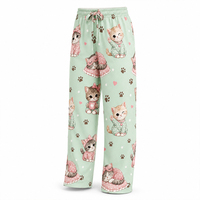 Pantalon de pyjama premium pour femme, unisexe, en coton tricoté, pour l'été, confortable, respirant, sans étiquette, personnalisable, mode et loisirs