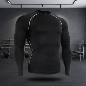 เสื้อรัดกล้ามเนื้อสำหรับกีฬา BJJ  รับทำโลโก้  แขนยาว  ผ้ายืดสแปนเด็กซ์/ไนลอน  สำหรับผู้ชาย  คุณภาพดี  บริการ OEM  ตัวอย่างพร้อมส่งภายใน 7 วัน - Product Image 3