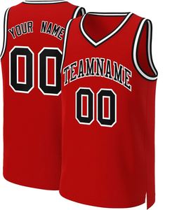 เสื้อบาสเก็ตบอลแบบกำหนดเองสำหรับผู้ชายและเยาวชน สไตล์ฮิปฮอปยุค 90s เสื้อกีฬาแบบเย็บหรือพิมพ์ลาย พร้อมชื่อ หมายเลข และโลโก้ส่วนตัว - Product Image 1