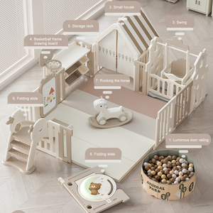 Centro comercial Oso de dibujos animados Juegos de muebles para niños Cuna Valla de jardín de plástico <span class=keywords><strong>Casa</strong></span> de juegos suave Tienda para niños <span class=keywords><strong>Corral</strong></span> Bebés Parque <span class=keywords><strong>Corral</strong></span> - Product Image 4