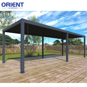 Gazebo à persiennes imperméable avec porte en verre rétractable <span class=keywords><strong>4x3</strong></span> - Product Image 4