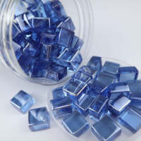 Cubes de verre pour foyer 1 pouce, Azuria Blue, réfléchissants, modernes, résistants aux hautes températures, pour cuisine et salon