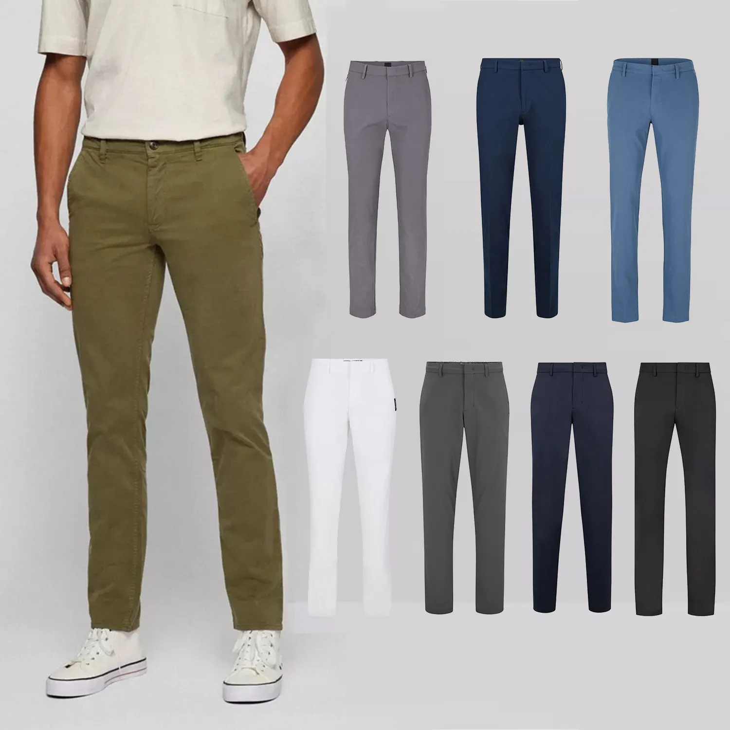 OEM Casual Mens Trousers Workwear Spandex Business Casual Pants