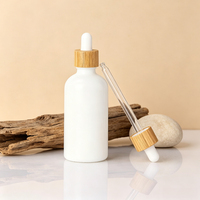 Prix d'usine – Flacon compte-gouttes en porcelaine pour sérum et huile essentielle, avec bouchon en bambou et anneau, disponible en 5ml, 10ml, 15ml, 20ml, 30ml, 50ml, 100ml