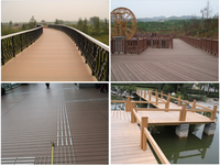 Planches de terrasse en WPC durables 21x145mm pour jardin extérieur