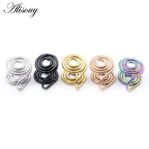 Alisouy, 2 uds., <span class=keywords><strong>espiral</strong></span> <span class=keywords><strong>de</strong></span> acero inoxidable, sin <span class=keywords><strong>labio</strong></span> perforado, Labret, anillos <span class=keywords><strong>para</strong></span> tabique nasal, Clip, cartílago, hélice, pendientes <span class=keywords><strong>para</strong></span> trago, joyería <span class=keywords><strong>para</strong></span> el cuerpo - Product Image 2