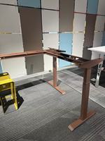 Bureau d'angle ergonomique réglable en hauteur en forme de L, bureau de direction moderne pour poste de travail à domicile