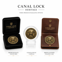 Pièce de monnaie commémorative 3D en relief personnalisée, pièce de monnaie de défi Patrimoine du Canal, cadeau souvenir, vente en gros, usine OEM ODM, pièce de monnaie en métal