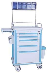 병원 응급 상황을위한 현대 디자인 응급 의학 카트 ABS 플라스틱 트롤리 - Product Image 3