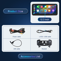 Pantalla Multimedia Inalámbrica CarPlay Android Auto para Automóvil con Sistema Linux de 12.3 Pulgadas para Mercedes-Benz ML W166 GL X166 2012-2015 NTG4.5