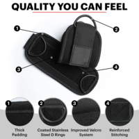 Sangles de cheville en nylon et cuir personnalisables équipement de fitness réglable avec néoprène rembourré pour machines à câble