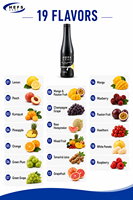 HEFS HALAL gecertificeerd 19-smaken gekleurd fruit sapconcentraat pulp 1Lx12/karton hoogwaardige fles drank dessert groothandel