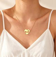 Collier délicat en forme de cœur, patte de chien et os, étanche, inaltérable, personnalisable avec gravure, cadeau souvenir pour maman de chien